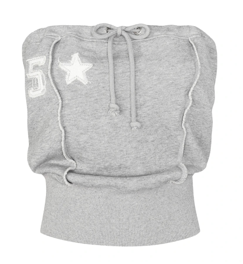 Y2k Summer New Sportswear Set Womens Hip Hop Pattern Embroidered Strapless Top Harajuku Retro Casual Sexy Slimming Sportswear