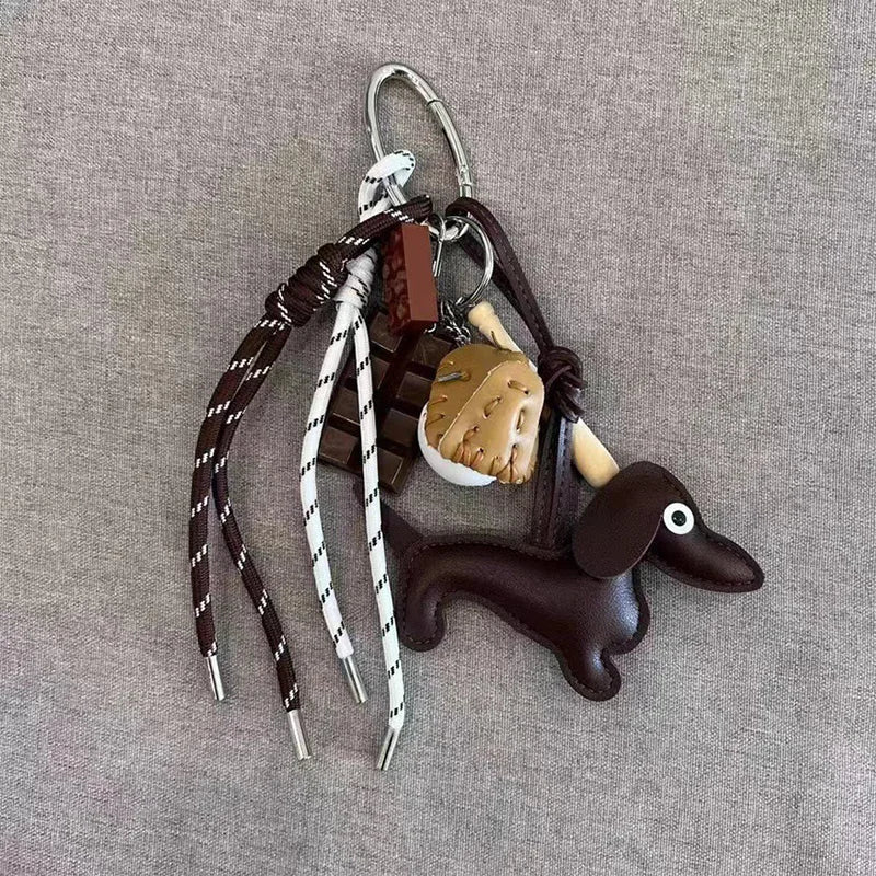 Braided Rope Bag Pendant High-grade Keychain Pendant Ruth's Same Style Dachshund Pendant Suitable For Phone Bag Accessories