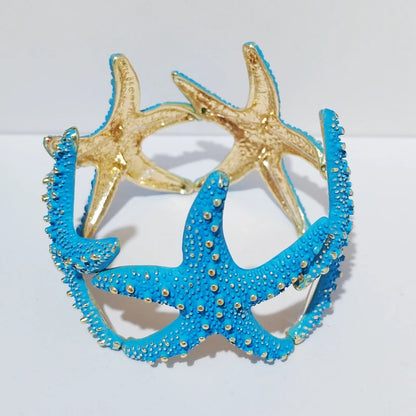 Golden Elastic Starfish Bracelet&Bangle Beach Jewelry For Women Girl