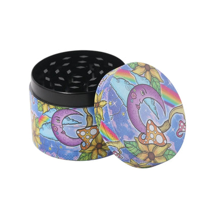3 Pieces Love Heart Metal Herb Grinder and Rolling Tray Ashtray Combo