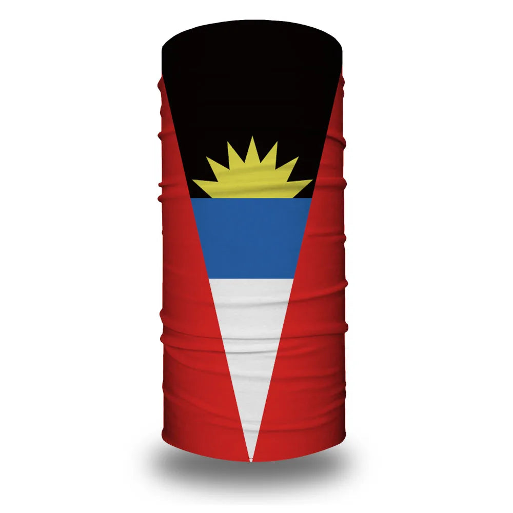 Canada/Mexico/Caribbean Countries Flags Bandana Neck Gaiter Seamless Outdoor Tube Face Scarf Windproof Headwear Unisex Headwrap