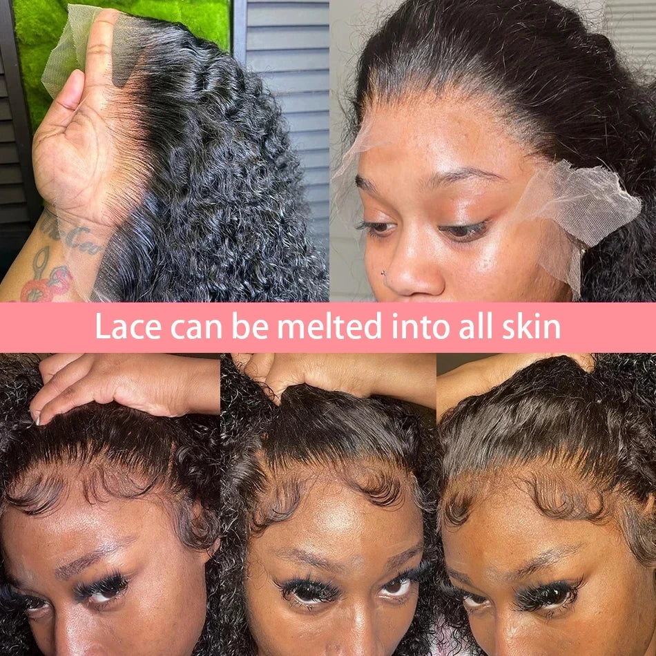 200% Density HD 13x4 Lace Jerry Curly Bob Wig 4x4 Lace Closure Loose Deep Wave Lace Front Human Hair Wig 100% Remy Human Hair