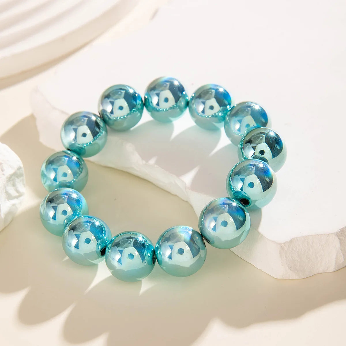 DIEZI Bohemian Multicolor CCB Beads Bracelets For Women Fashion Sweet Shell Starfish Conch Charm Bracelets Bangles Men Jewelry