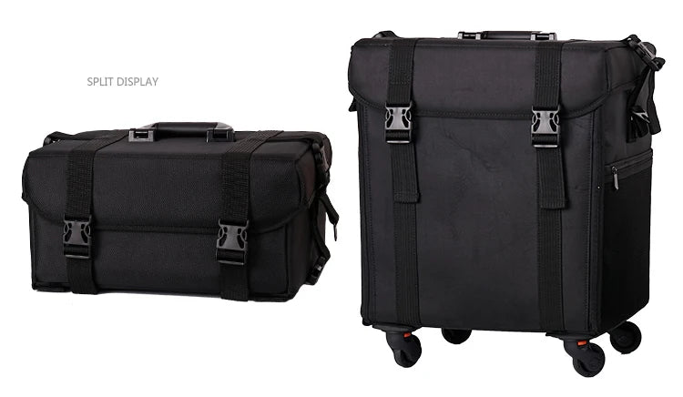 Multifunction Rolling Luggage Sets Spinner Multi-layer Trolley Suitcase with Wheels Women Oxford professional Cosmetic Case