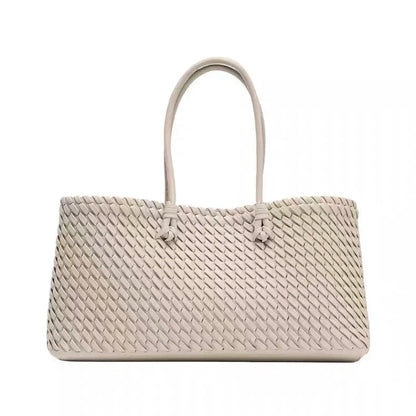 Luxury Handwoven Tote Bag- Elegant Women's Shoulder Purse, Spacious Multi-Functional Travel Bag for Daily Commute & Journeys