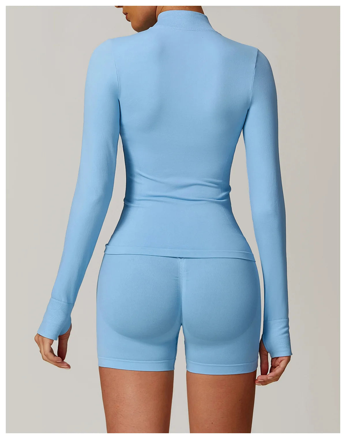 Customized LOGO women's seamless stand-up collar zipper yoga clothes jacket windproof slim top sports running jacket jacket