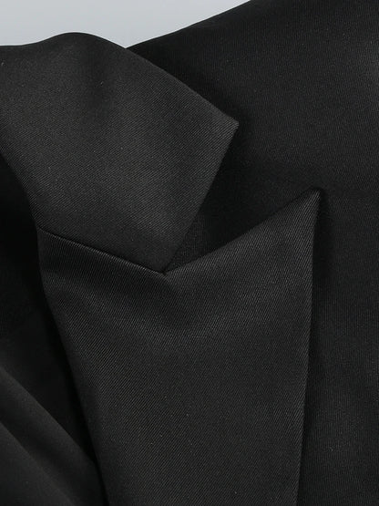 Sexy V Neck Long Sleeve Blazer With Rhinestone Sleeve Women Black Diamond Patchwork Slim Jacket Evening Party Club Cocktail Coat