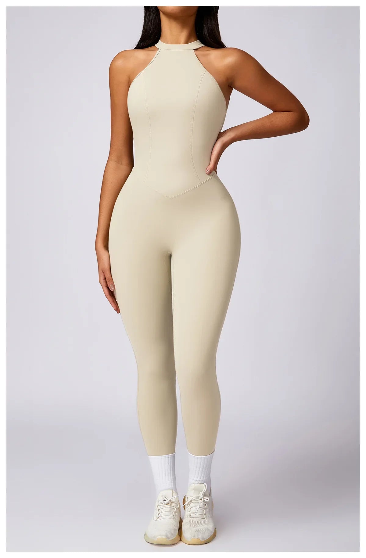 Custom LOGO High Quality Outdoor Jumpsuit Activewear tracksuit women‘s one-piece yoga clothes running tight fitting sportswear