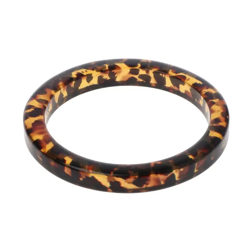 Niche Tortoiseshell Acrylic Bracelet Resin Leopard Mottled Bangle Gift for Wife