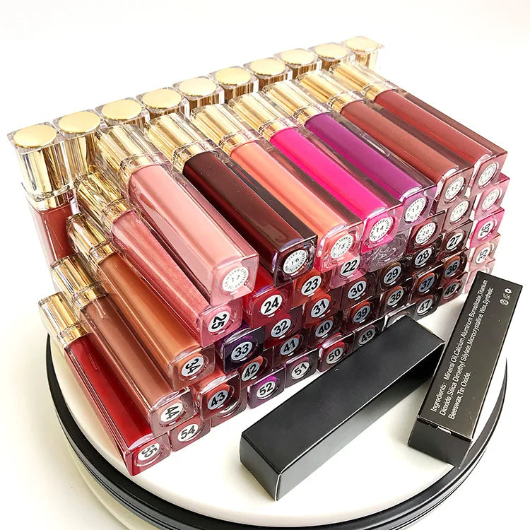 Private Label Lipgloss Wholesale Moisturizing Shiny Glitter Glossy Makeup Lip Gloss Custom Liquid Lipstick Bulk Wholesale