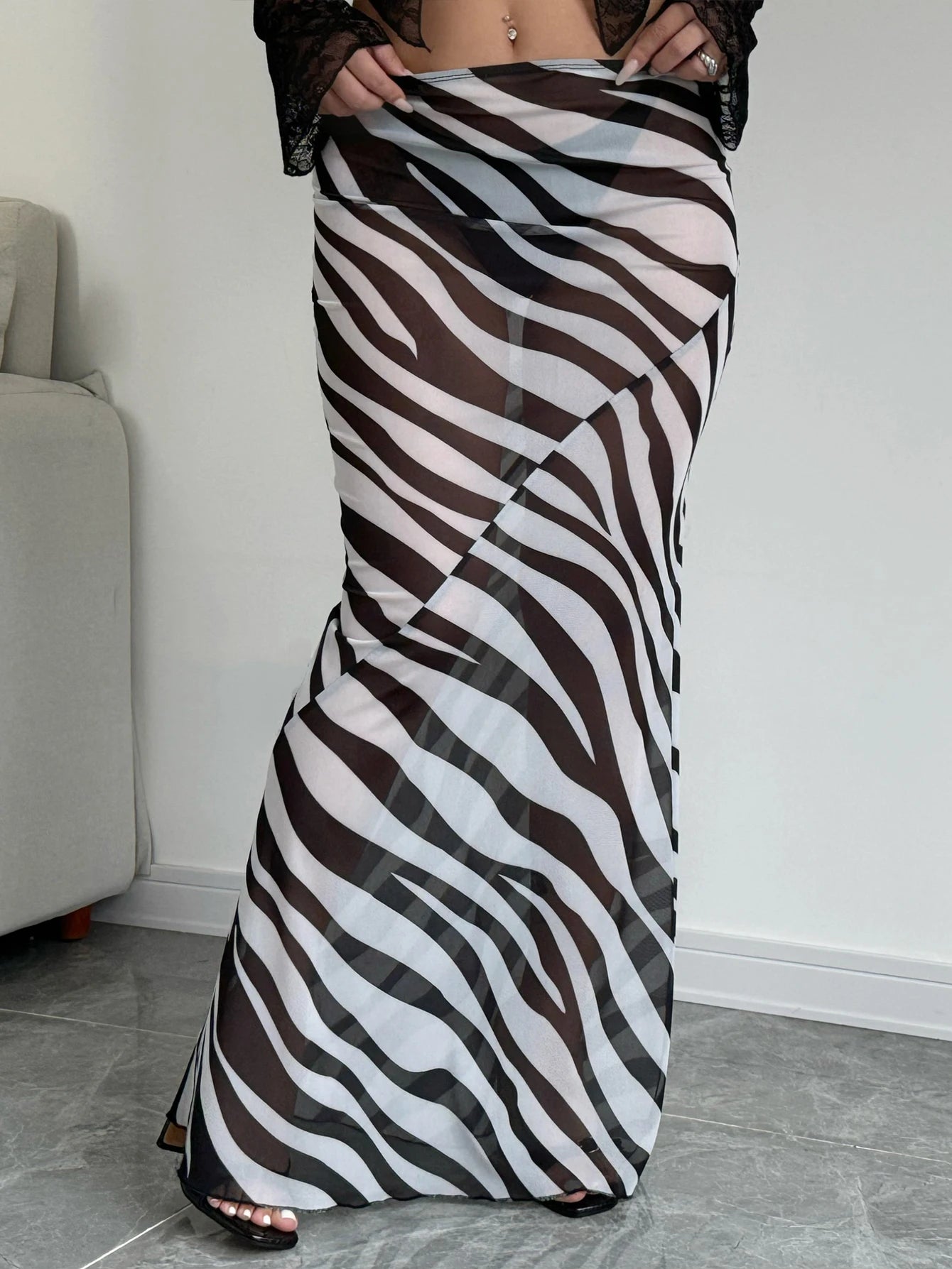 Dulzura Sexy Elegant Skirt Leopard Printed Maxi Women Skirts 2024 Lady Y2K Clothes Office Club Party Casual Streetwear Wholesale