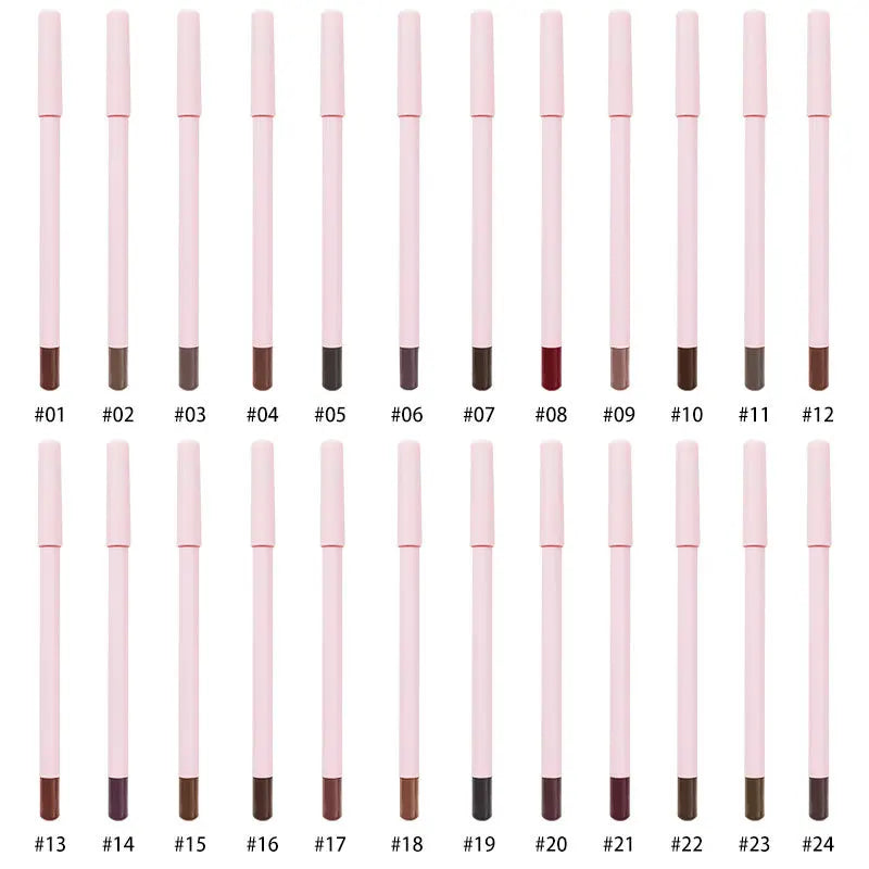 Private Label Lipliner Pencil Wholesale Lip Makeup Lipstick Pencils Waterproof Lipliner Pink Lip Liner Cosmetics 30pcs