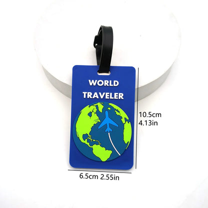 1PCS Travel Accessories Luggage Tag Creative  Suitcase Fashion Style Silicon Portable Travel Holder