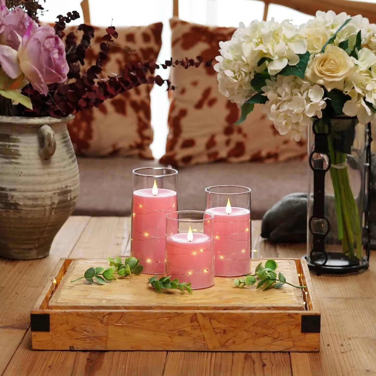 Flickering Flameless Candles Battery Operated Candles LED Candles with Remote Timer for Home Wedding Birthday Decor 3D Flame