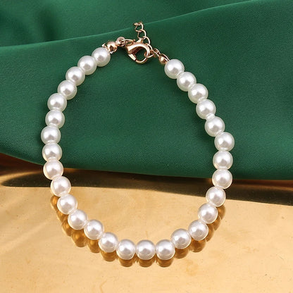 Aihua Trend Stretch Gold Sliver Color 6MM 8MM 12MM 16MM Stacked Ball Beaded Bracelet For Women Men Round CCB Beads Bracelets