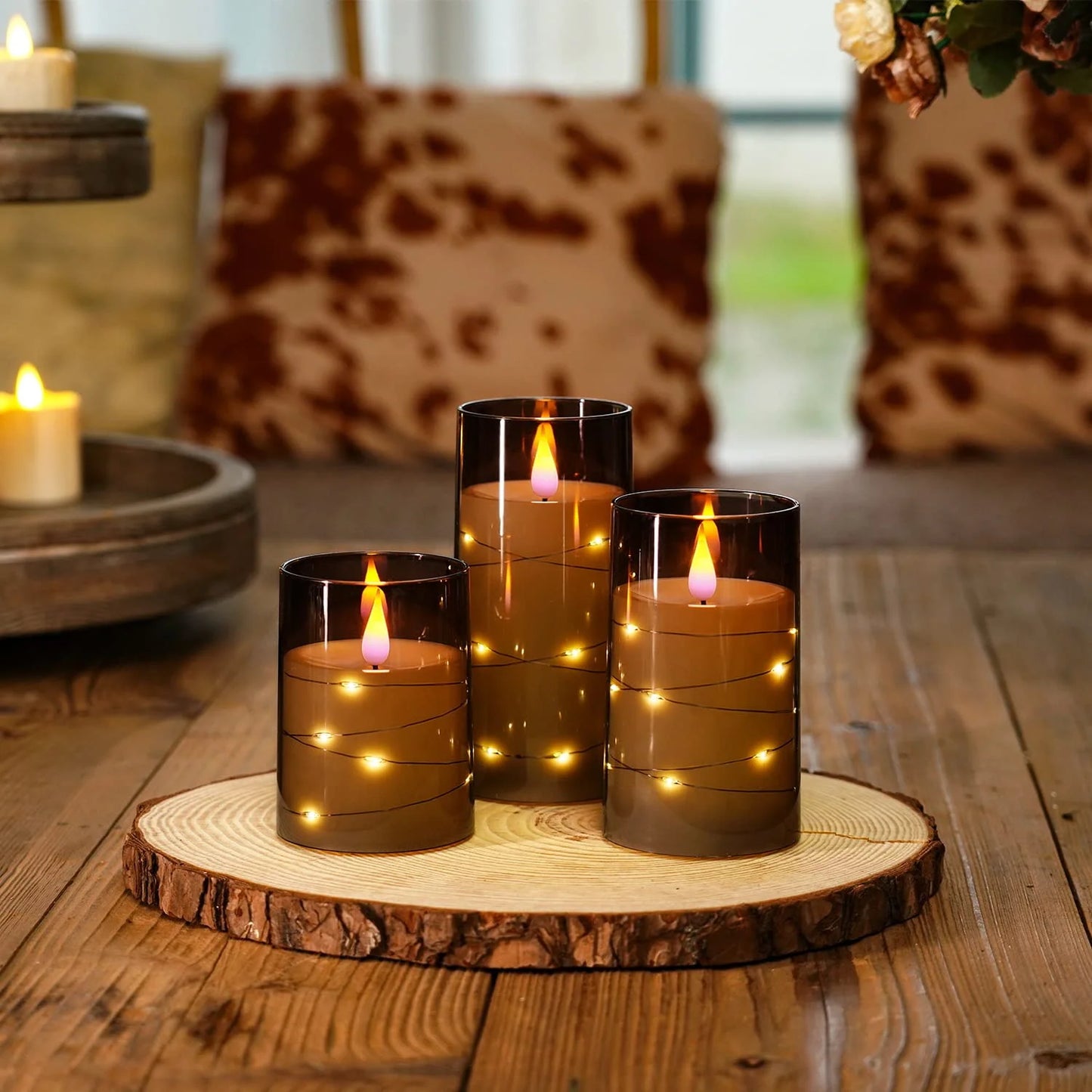 Flickering Flameless Candles Battery Operated Candles LED Candles with Remote Timer for Home Wedding Birthday Decor 3D Flame