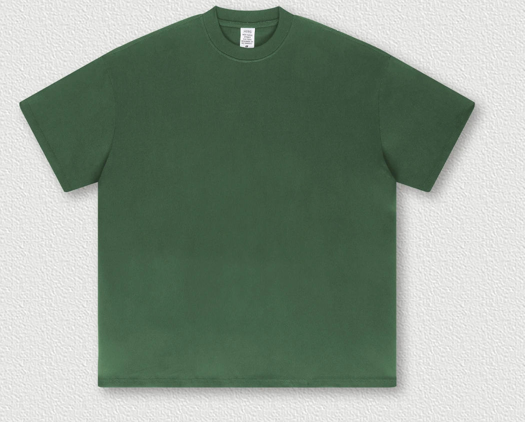 Custom LOGO men's and women's couples shirt 425G heavy cotton t-shirt loose youth fashion short-sleeved high-quality top