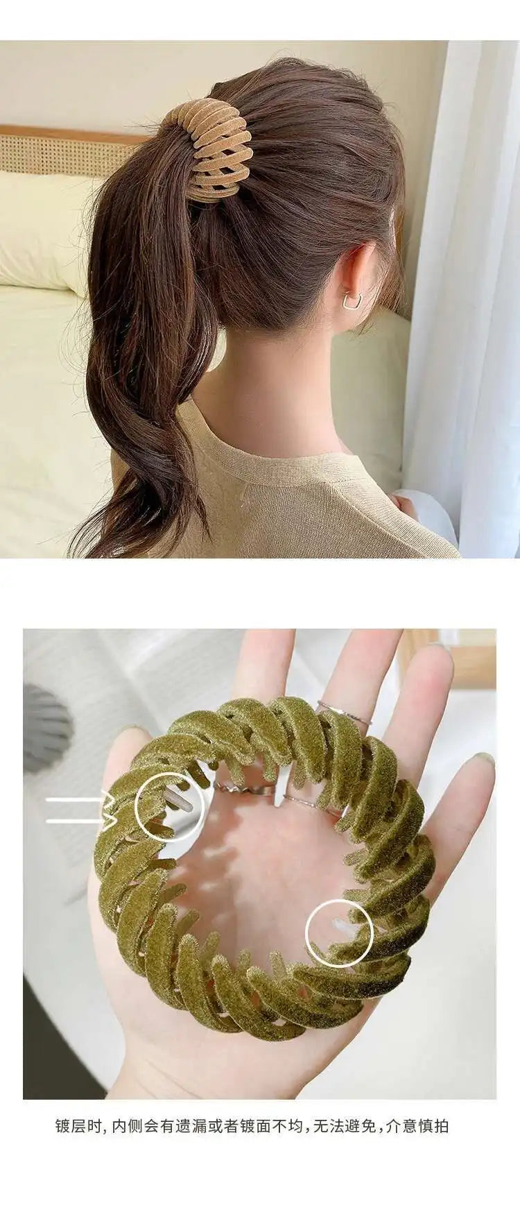 2021 Women Hair Device Big Hair Claw Clips Bird's Nest Hairpin Korean Bun Hair Disk Ponytail Solid Curler Headwear Accessories