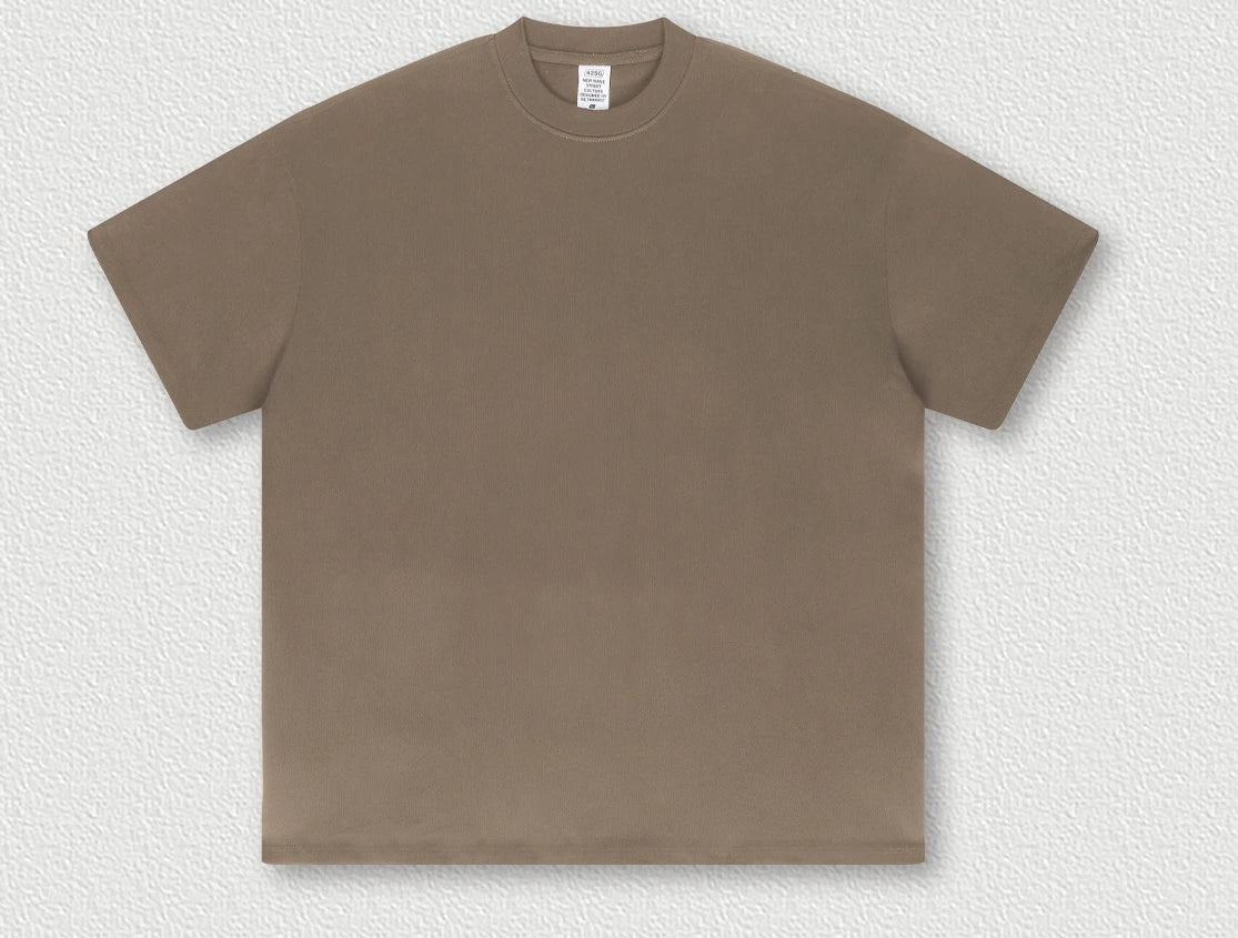 Custom LOGO men's and women's couples shirt 425G heavy cotton t-shirt loose youth fashion short-sleeved high-quality top