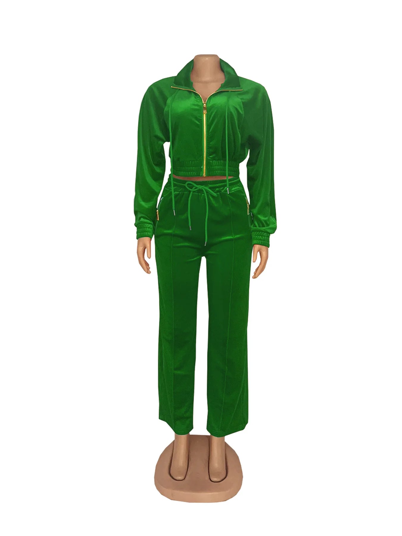 Pants Set Women Two Piece Sets Matching Sets Y2k Streetwear Zipper Coats Long Pants Elastic Waist Sportswear Tracksuit Jogger