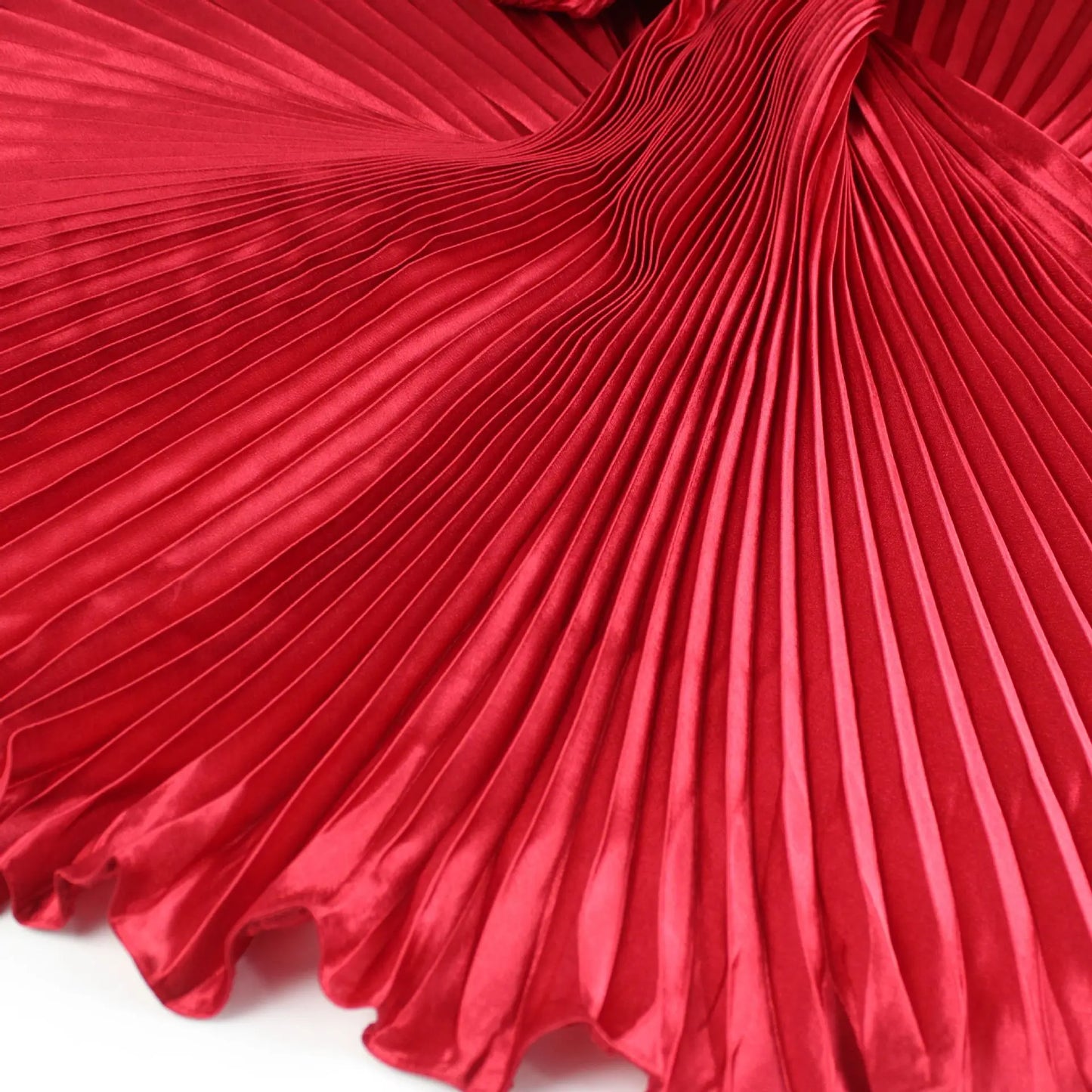Women's Fashion Pleated Mermaid Long Skirt Korean Style Casual High Waist Satin Flowy Skirts Shiny 19 Colors 2024 Spring SK500