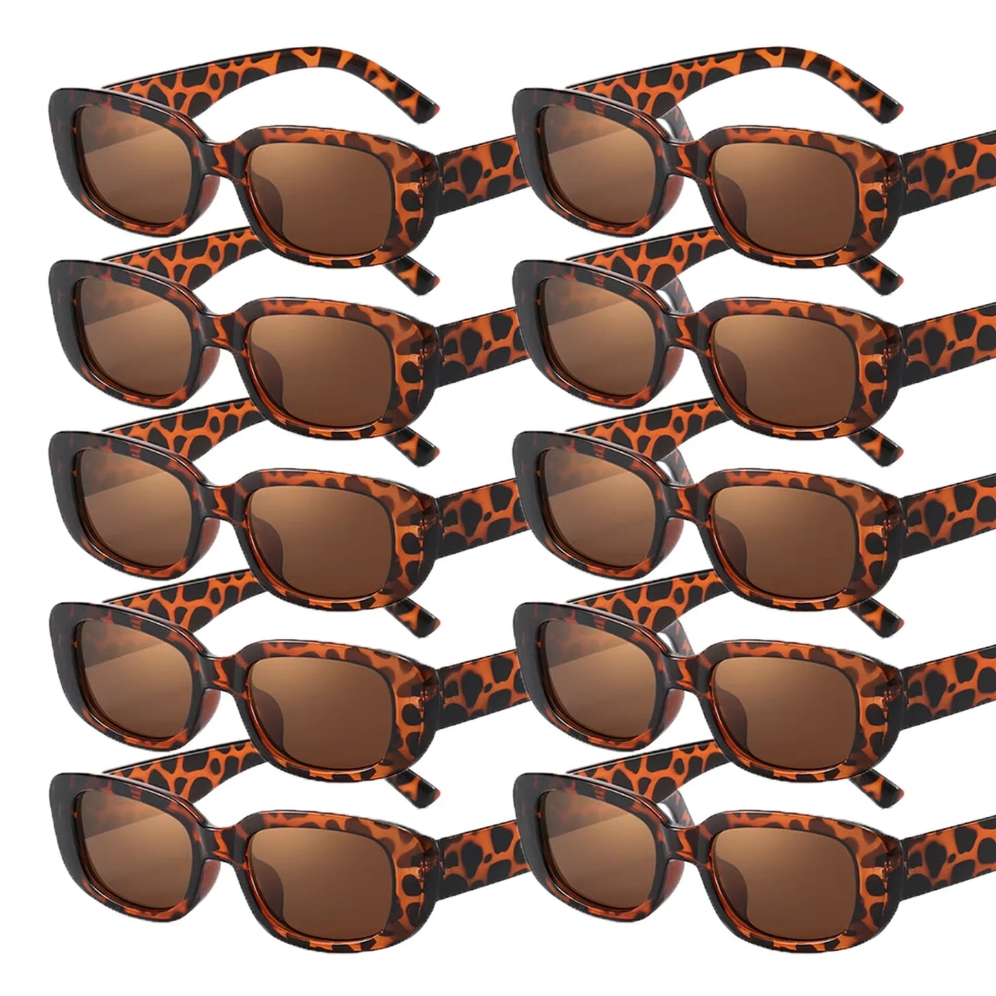 10-80Pcs Retro Rectangle Frame Sunglasses Hen Party Sunglasses Y2K Fashion Sunglasses for Woman Man Party Birthday Photograph