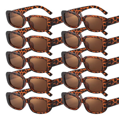 10-80Pcs Retro Rectangle Frame Sunglasses Hen Party Sunglasses Y2K Fashion Sunglasses for Woman Man Party Birthday Photograph