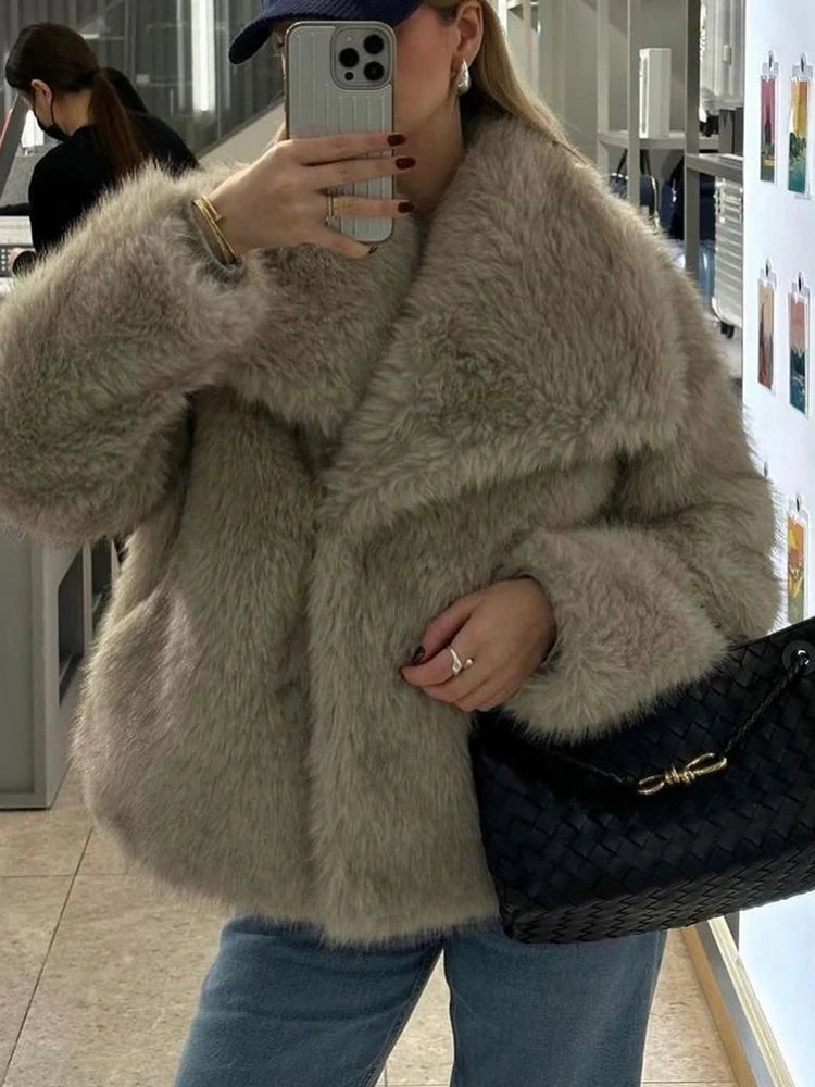 TWOTWINSTYLE Solid Temperament Jackets For Women Lapel Long Sleeve Patchwork Buttons Designer Coats Female Fashion Style Clothes