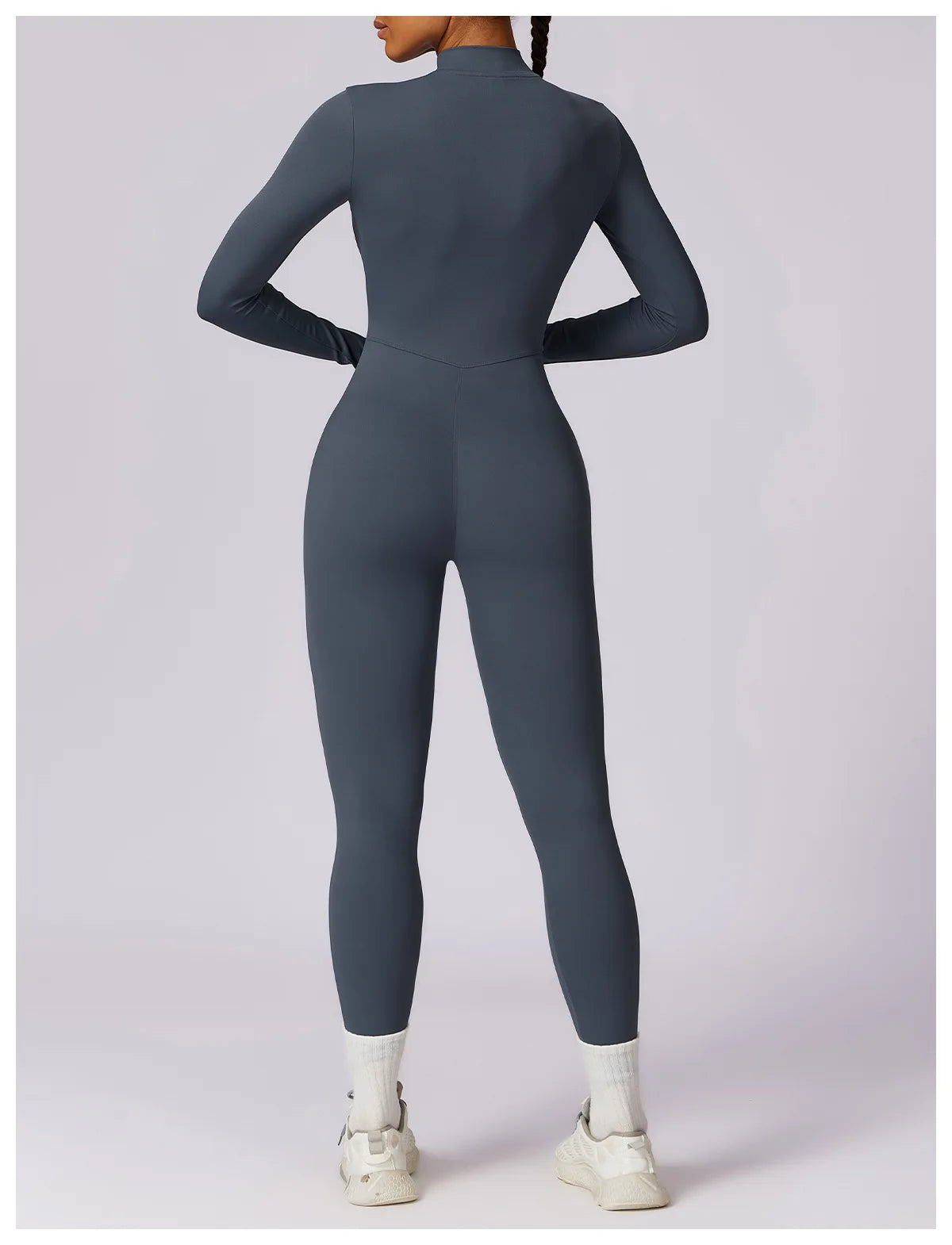 Customized LOGO women's zipper long-sleeved yoga onesie high-intensity fitness sports onesie tights
