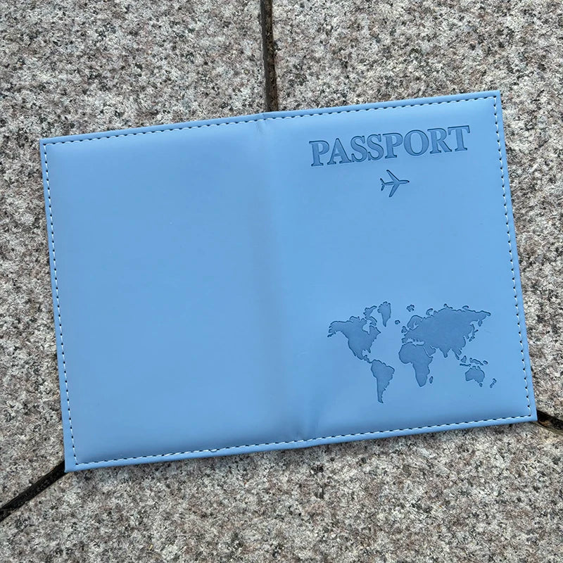 Custom Name on Passport Holder Travel Wallet Pu Cover for Passport Passeport Personnalisé (confirm name first then make order) )