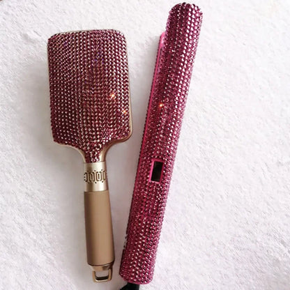 Diamond Embedded Hair Straightening Iron Beauty Salon Tool Accessories Women's Hair Care Makeup Tools New Arrival