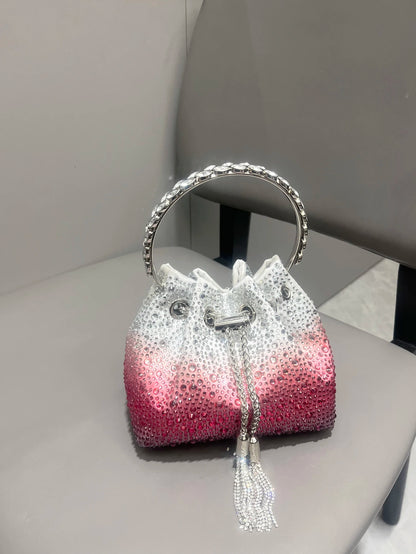 Handle Rhinestones Evening clutch Bag Purses and handbag luxury Designer shoulder bag Shiny Crystal Clutch purse bucket bag