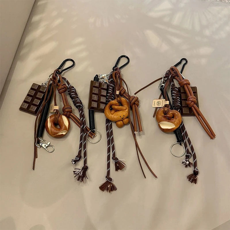 Braided Rope Bag Pendant High-grade Keychain Pendant Ruth's Same Style Dachshund Pendant Suitable For Phone Bag Accessories