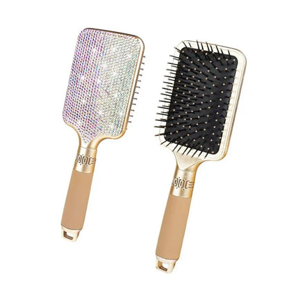 Luxury Bling Crystal Paddle Brush cepillo para cabello escova de cabelo brosse cheveux femme Hairdressing Styling Tools