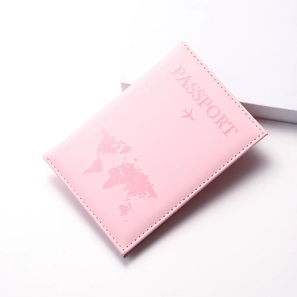 Women Men RFID Vintage Business Passport Covers Holder Multi-Function ID Bank Card PU Leather Wallet Case Travel Accessories