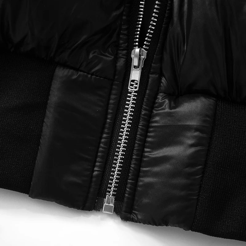 Weird Puss Hipster Zip Jacket Women Thick Padded Autumn New Fashion Shorts Sleeve Quilted Padded Casual Basic Wild Streetwear