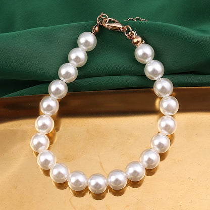 Aihua Trend Stretch Gold Sliver Color 6MM 8MM 12MM 16MM Stacked Ball Beaded Bracelet For Women Men Round CCB Beads Bracelets