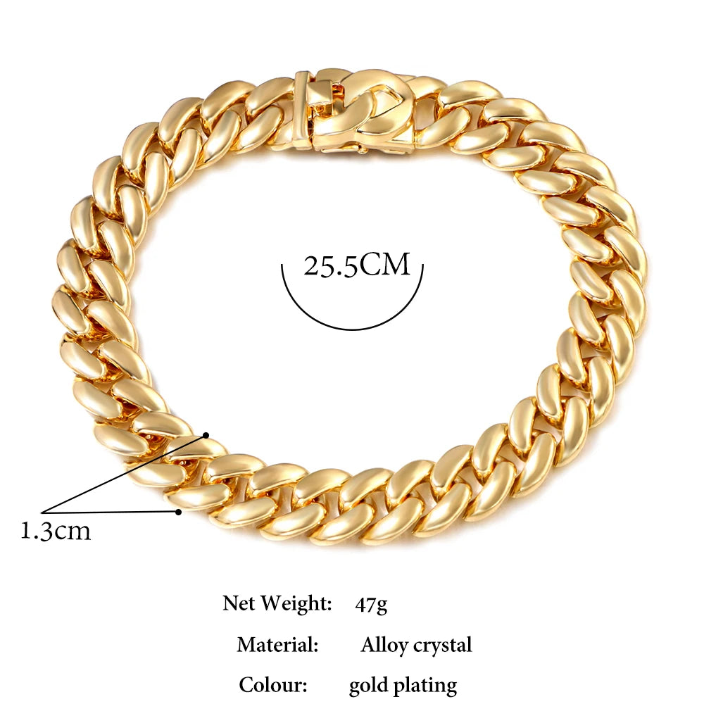 Chunky Metal Cuban Chain Anklet for Women Girls Gold Silver Color Summer Beach Anklet Bracelet Mother's Day Gifts Not Allergic