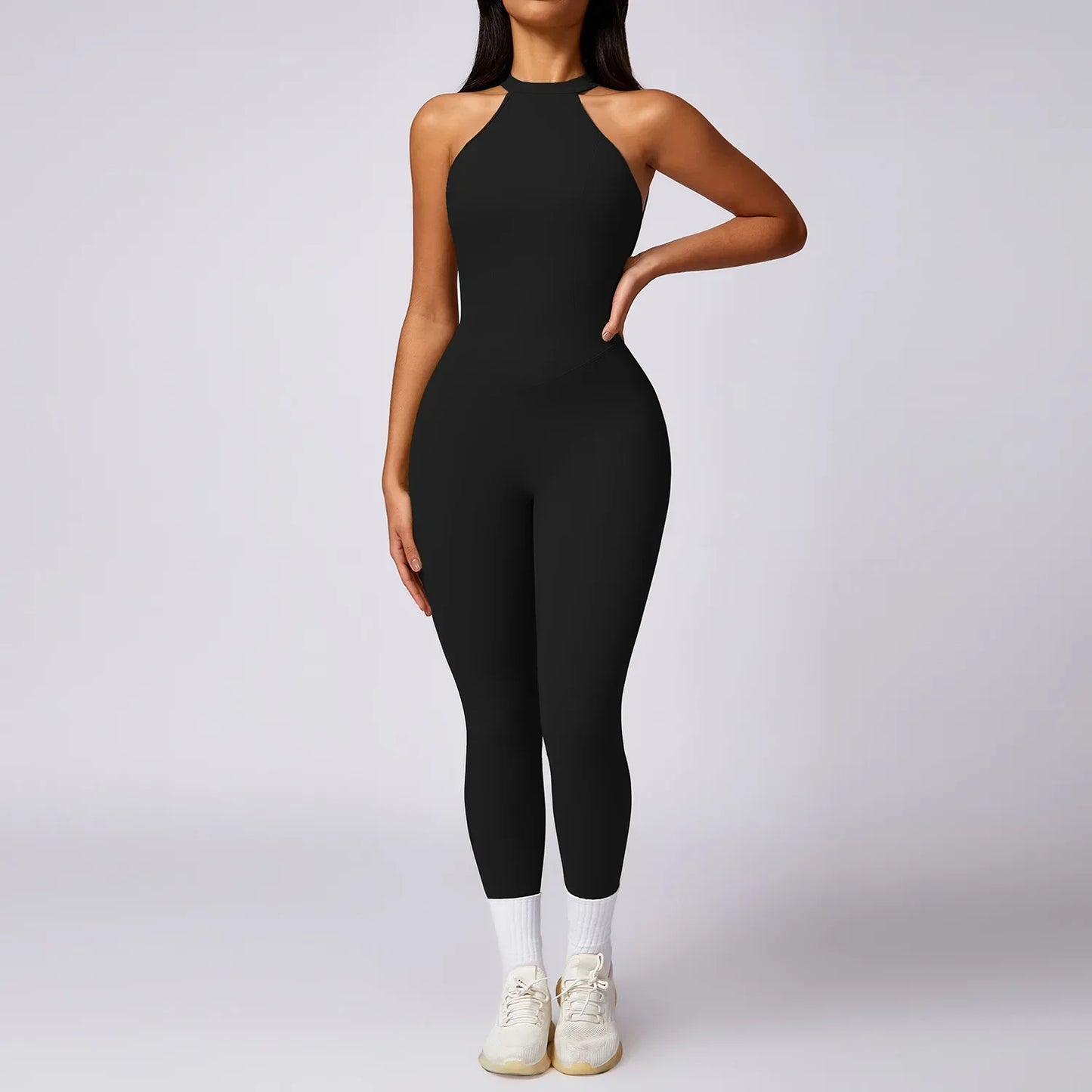 Custom LOGO High Quality Outdoor Jumpsuit Activewear tracksuit women‘s one-piece yoga clothes running tight fitting sportswear