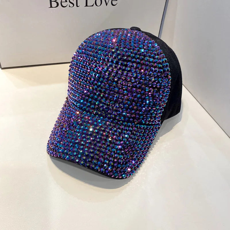 CNTANG Summer Women's Baseball Cap Spring Autumn Rhinestone Caps Fashion Personality Street Hiphop Hats For Female Snapback