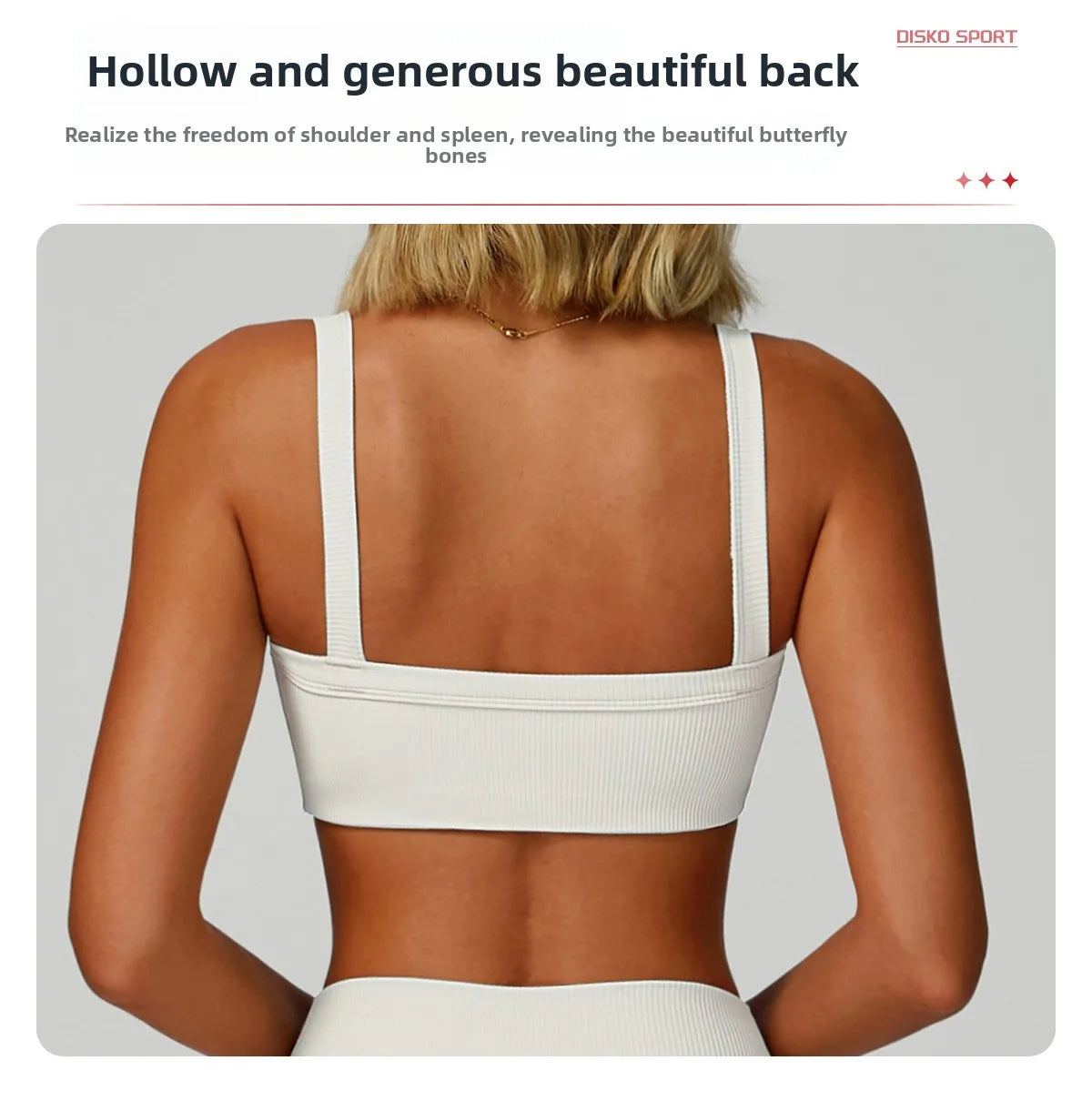 Customized LOGO Women's Shoulder Strap Threaded Yoga Bra Beauty Back Tight Sports Underwear Running Fitness Top
