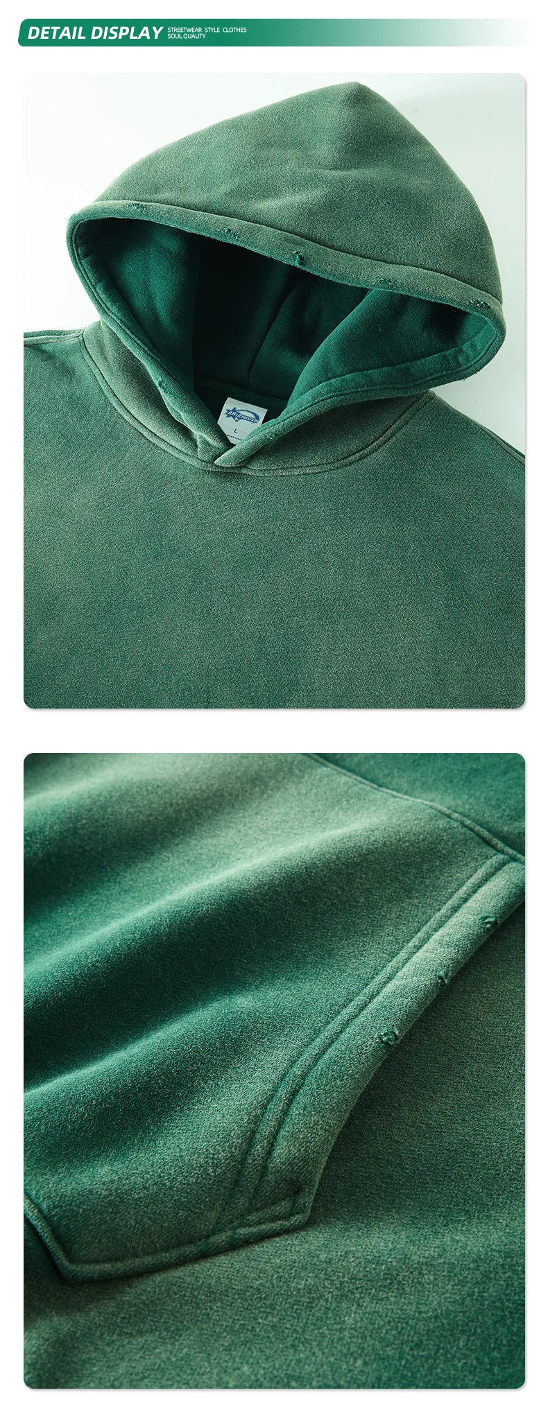 Custom LOGO 2025 autumn winter new 360G heavy sweater men's women's spray-dyeing old thickened hooded trendy sweater trousers clothes set