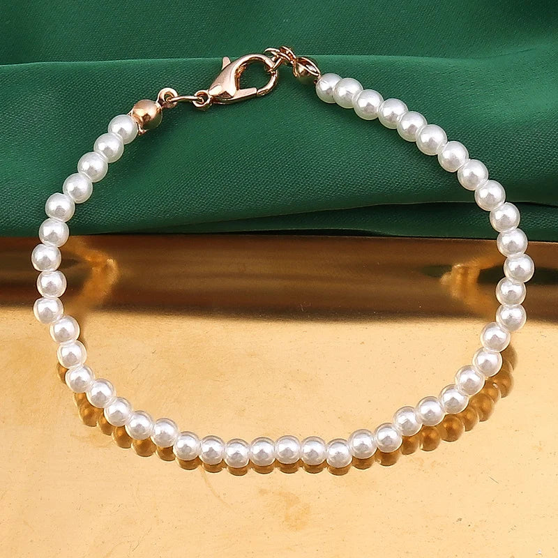 Aihua Trend Stretch Gold Sliver Color 6MM 8MM 12MM 16MM Stacked Ball Beaded Bracelet For Women Men Round CCB Beads Bracelets