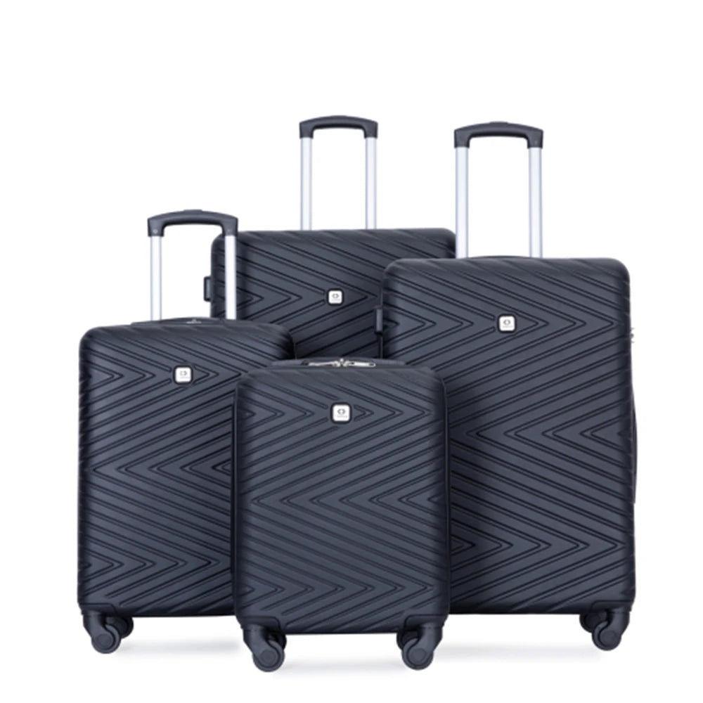 Travelhouse Luggage set 4-Piece ABS Suitcase With Spinner Wheels,24 Inch and 28 Inch with TSA Lock,16,20 inche Carry on Luggage