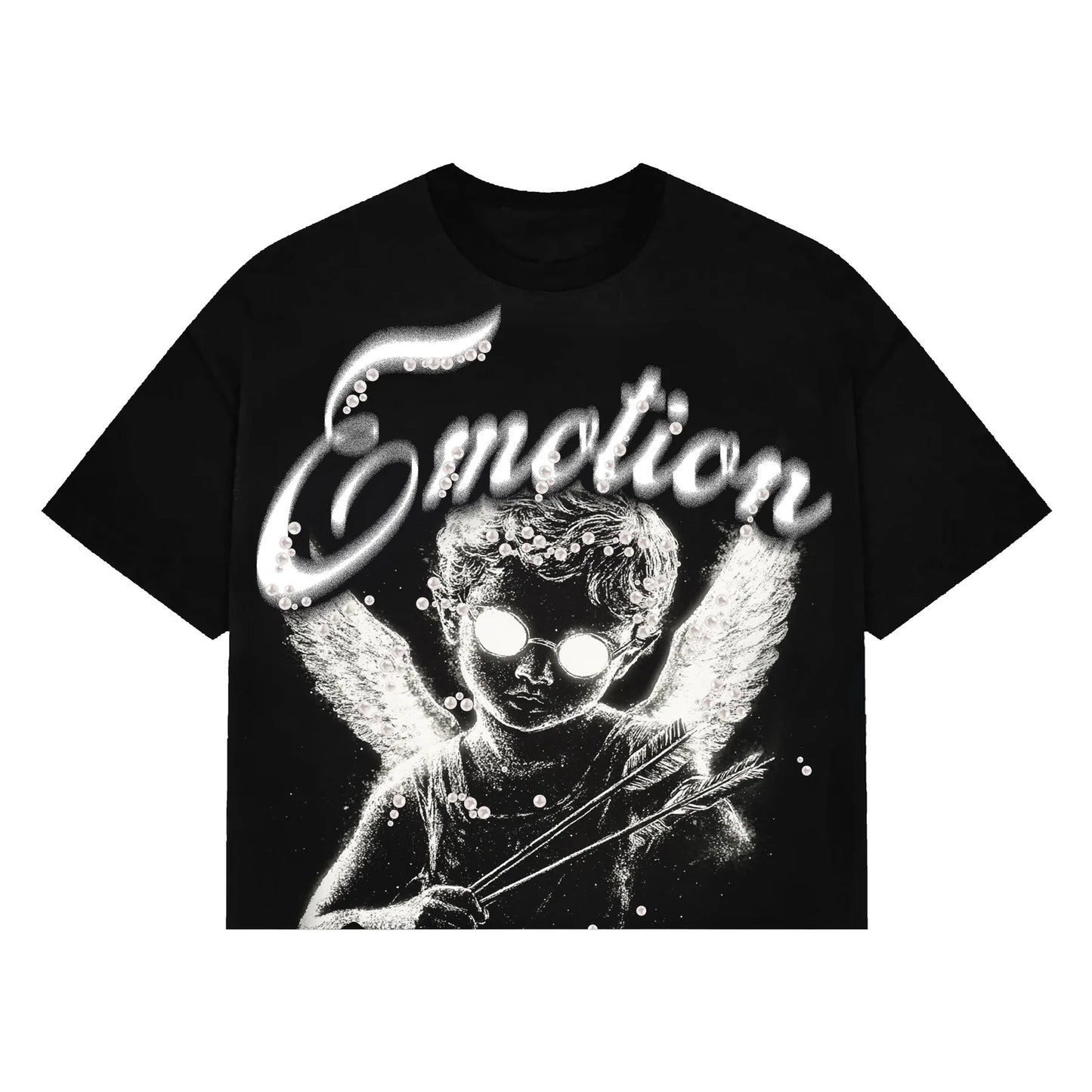 New Summer Letter Rhinestone Short Sleeve Black Mens Tshirts Streetwear Cotton Loose Round Neck Top Tees Oversized Unisex Tshirt