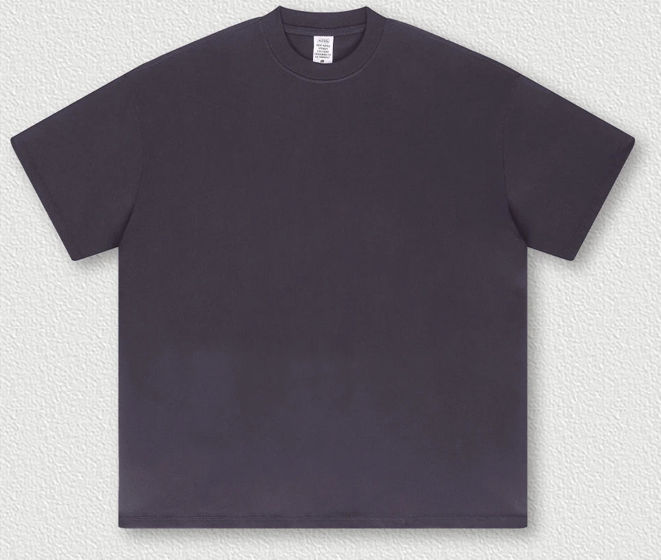 Custom LOGO men's and women's couples shirt 425G heavy cotton t-shirt loose youth fashion short-sleeved high-quality top