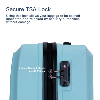 Travelhouse Luggage Set 3 Piece Suitcase Set Double Spinner Wheels TSA Lock Carry-on luggage Clearance (20inch 24inch 28inch)