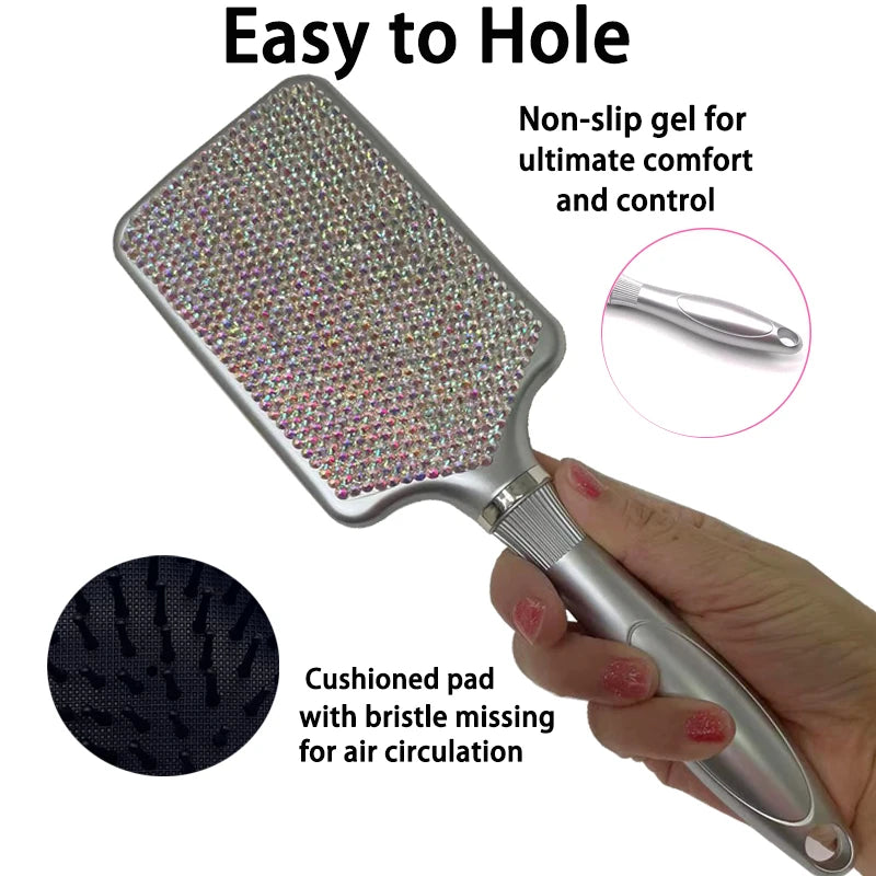 Hair Brush Massage brush comb with Rhinestones cepillo para cabello brosse cheveux femme accessoire cheveu Hairdressing Styling