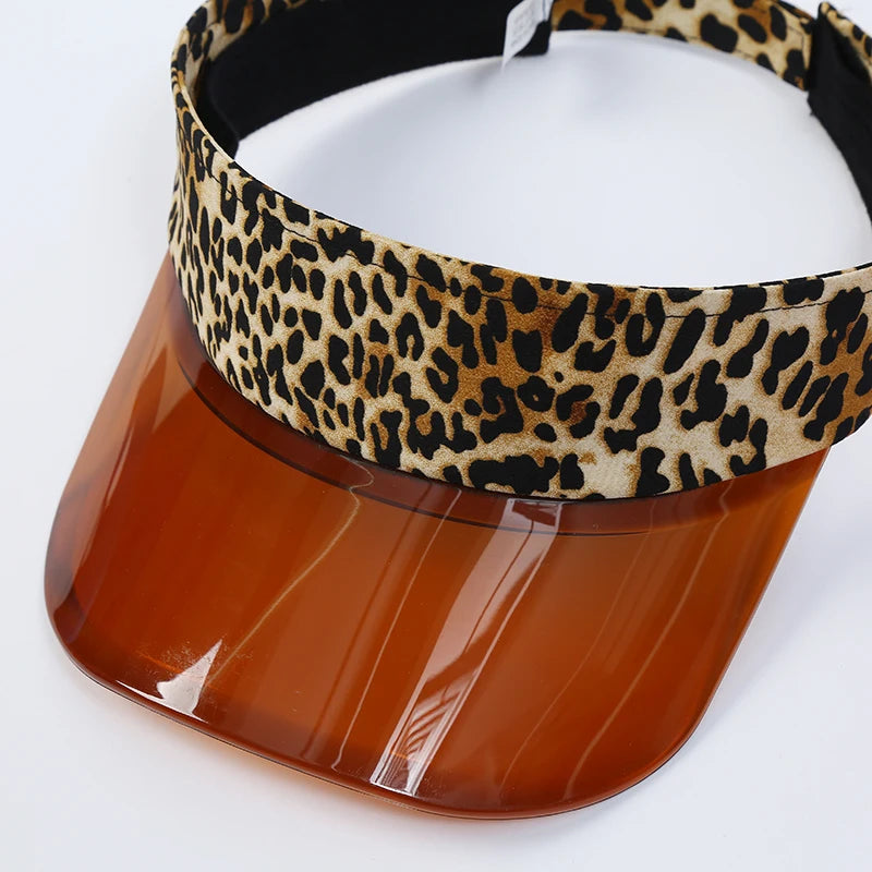 Parent-child Sun Visor Hats Mom's Son Daughter Plastic PVC Visor Caps Outdoor Sport Bicycle Sunshade Hat for Women
