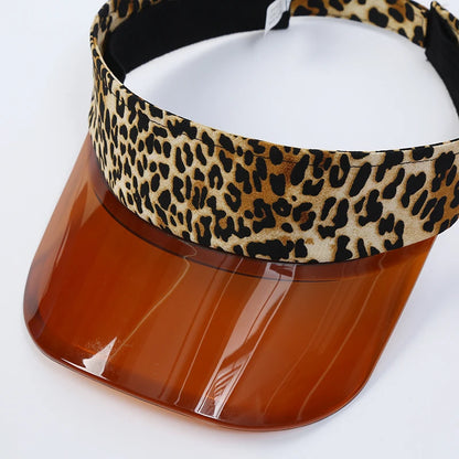 Parent-child Sun Visor Hats Mom's Son Daughter Plastic PVC Visor Caps Outdoor Sport Bicycle Sunshade Hat for Women